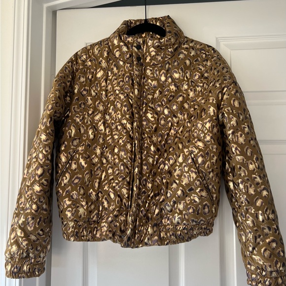 Koral Cheetah Cropped jacket with front zipper and side pockets - Picture 2 of 4